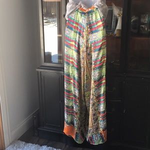 CHICO’S VIBRANT COLORFUL PALAZZO FLOWING PANTS